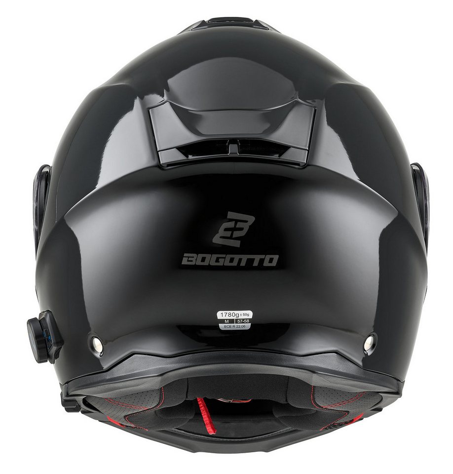 Bogotto Motorradhelm H272 Bluetooth Klapphelm, Integriertes Kommunikationssystem,geeignet Für Brillenträger,vorb