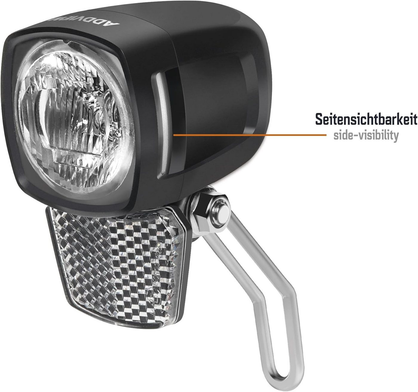 ADDVIEW Fahrradbeleuchtung 60 Lux LED E-Bike Fahrrad Scheinwerfer Reflektor Frontlampe 6-48V DC, E-Bike 6-48V DC Bild 5