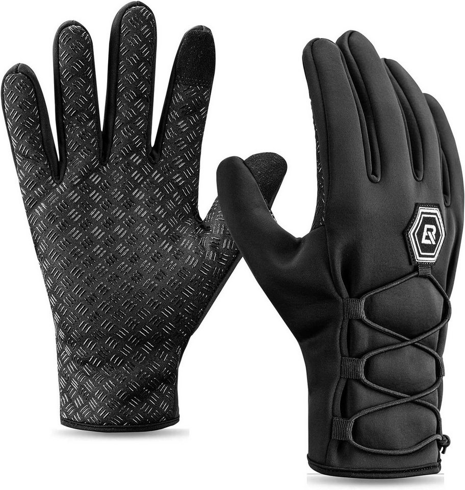 ROCKBROS Fahrradhandschuhe Winter Handschuhe Herren Touchscreen Warme Arbeitshandschuhe Winddichte Laufhandschuhe Bild 3