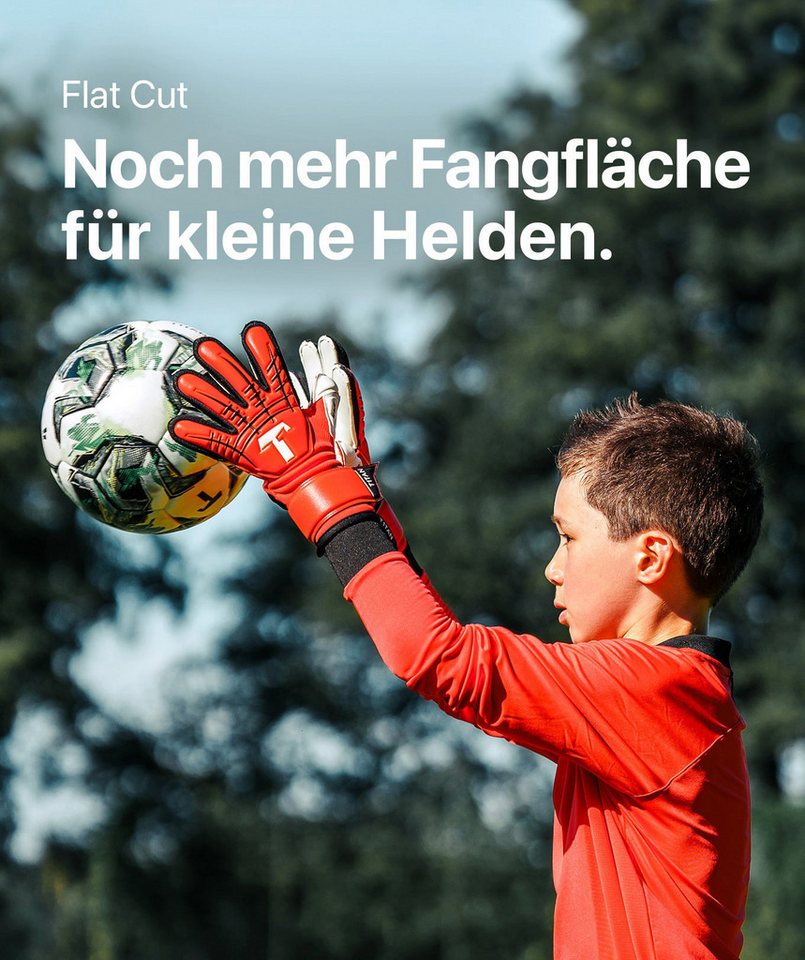 T1TAN Torwarthandschuhe Kinder Red Beast 3.0 mit Fingerschutz, Größe 4-6 Bild 4