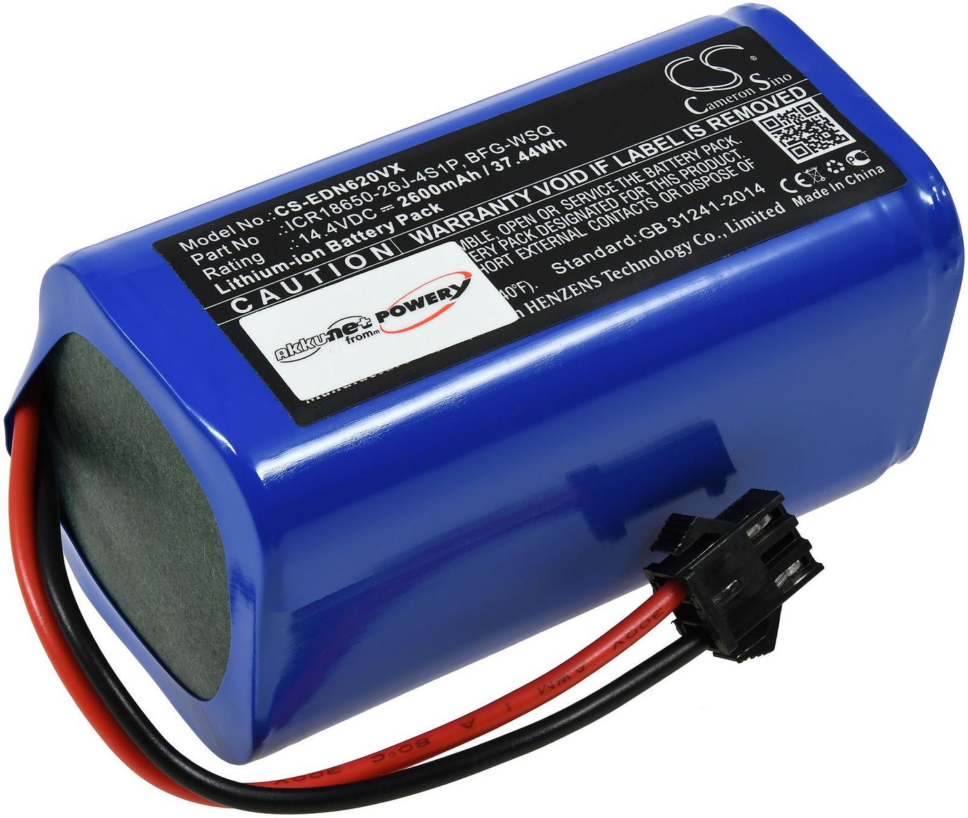 Powery Akku für Eufy RoboVac 15C, 15C Max, 15T Staubsauger-Akku 2600 mAh (14.4 V)