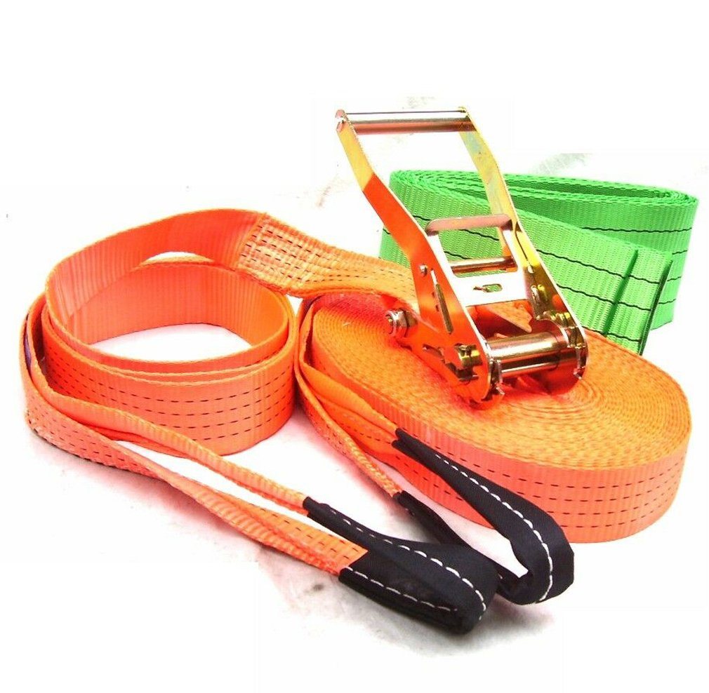 Apex Spanngurt 2-tlg Slackon Slackline Set, 50mm, 20m inkl Baumschutz Slacken B0060