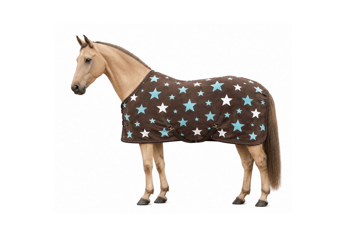 Brama-West Pferde-Abschwitzdecke Fleece mit Sternen