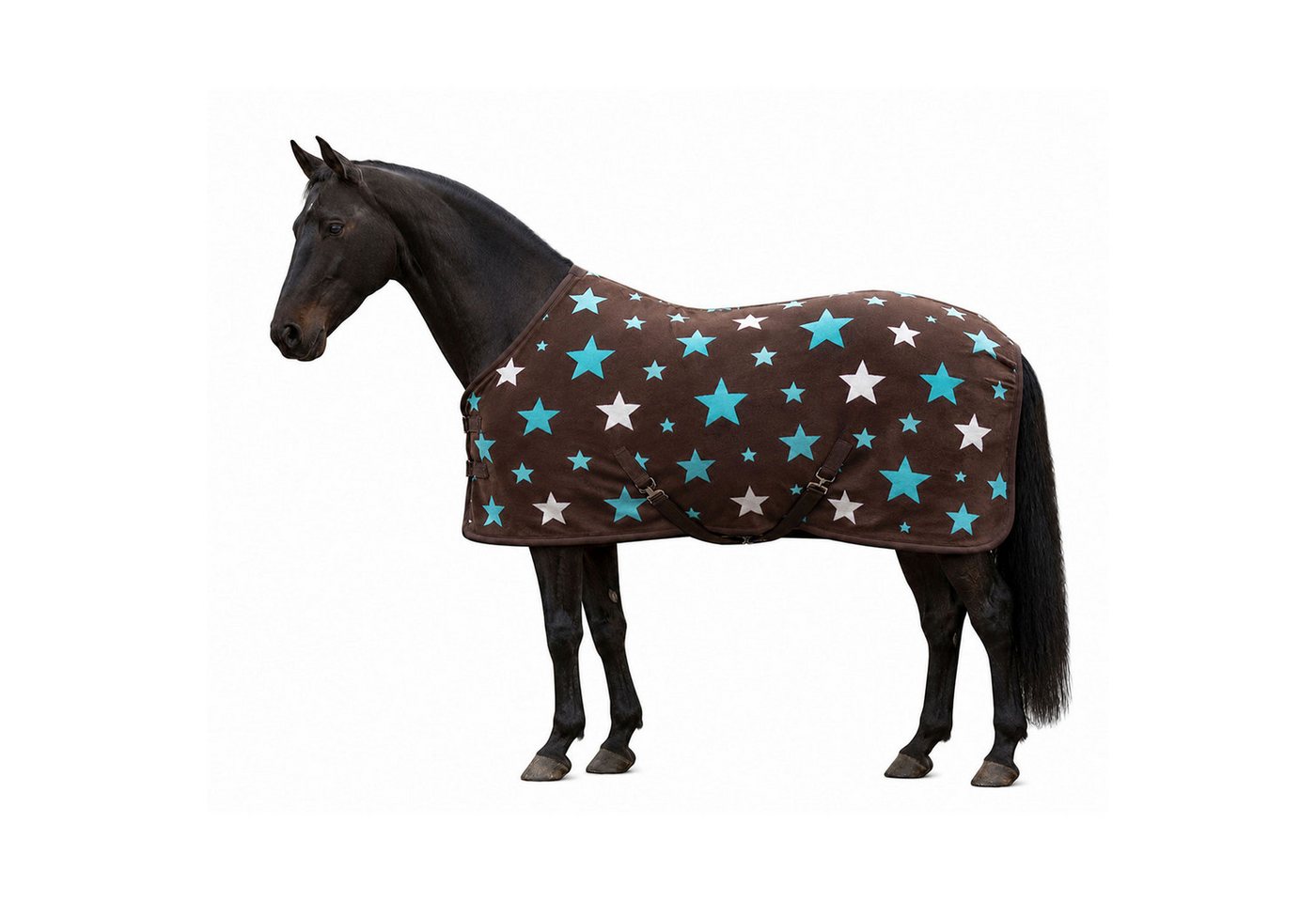 Brama-West Pferde-Abschwitzdecke Fleece mit Sternen Bild 3