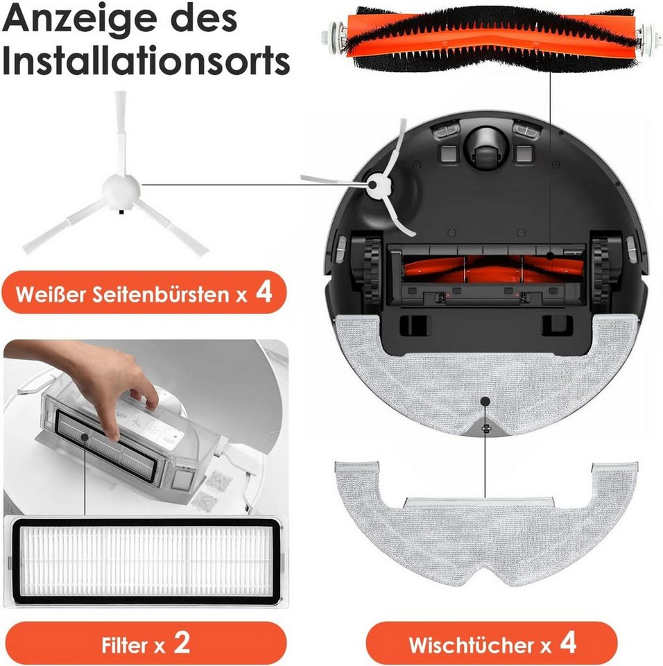FELIXLEO Staubsaugerdüsen-Set Passgenaues Zubehör Set speziell für Dreame D10 Plus Saugroboter nun, (1-tlg) Bild 2