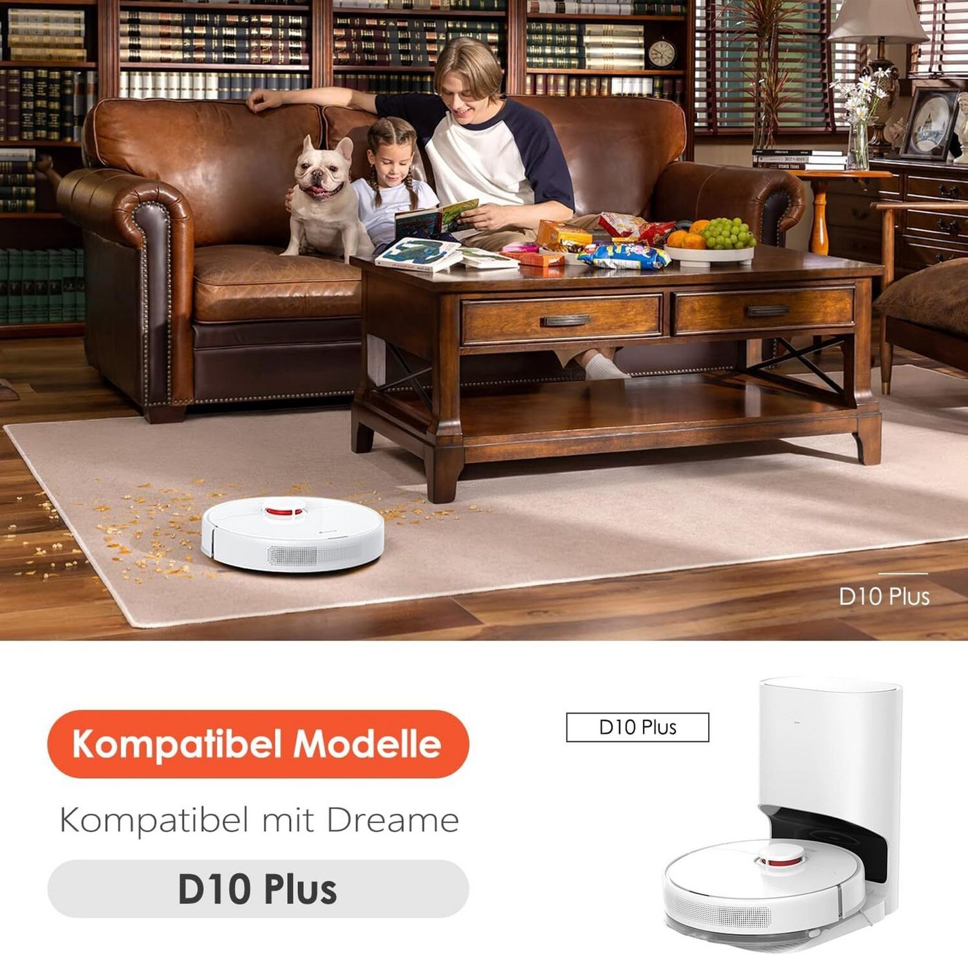 FELIXLEO Staubsaugerdüsen-Set Passgenaues Zubehör Set speziell für Dreame D10 Plus Saugroboter nun, (1-tlg) Bild 3