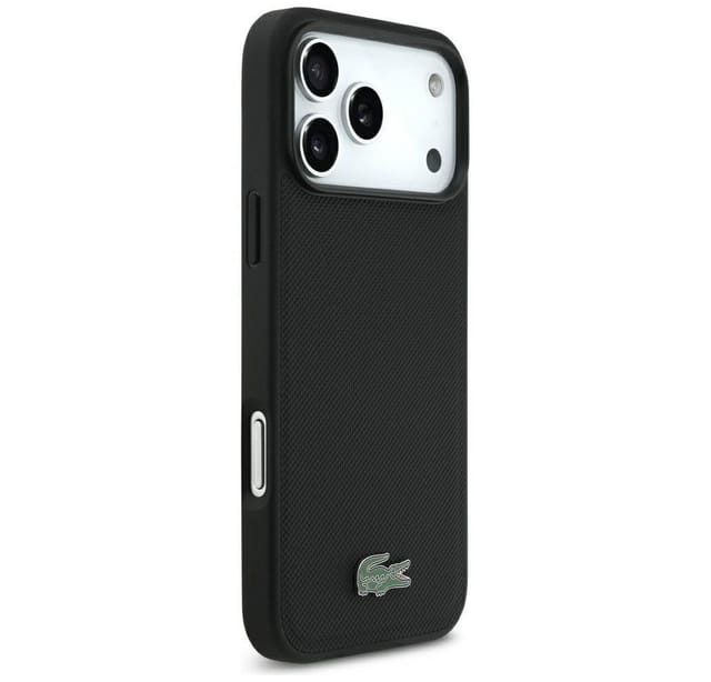 Lacoste Handyhülle iPhone 18 Pro Max MagSafe Petit Pique Hülle schwarz Logo 6,9 Zoll, Kantenschutz
