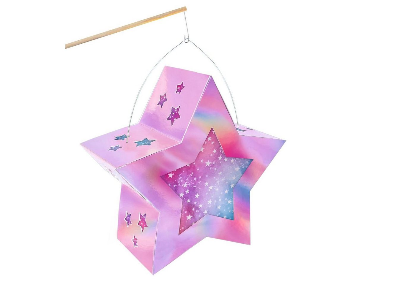 Ursus - Ludwig Bähr Umzugslaterne URSUS "TWINKLE STAR" Metallic Pink Irisierend Bild 3