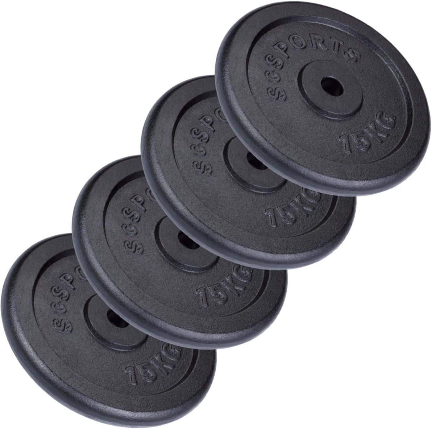 ScSPORTS® Hantelscheibe, 60 kg, (4-tlg)