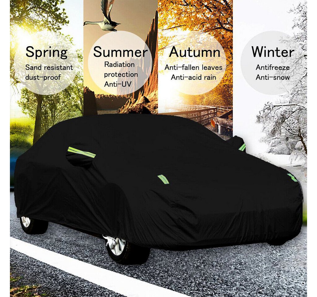 Luckice Hagelschutzplane Autoabdeckung Vollgarage 440x175x150cm, wasserdicht, UV-Schutz (Staubdicht, 190T Polyester, für Limousinen)