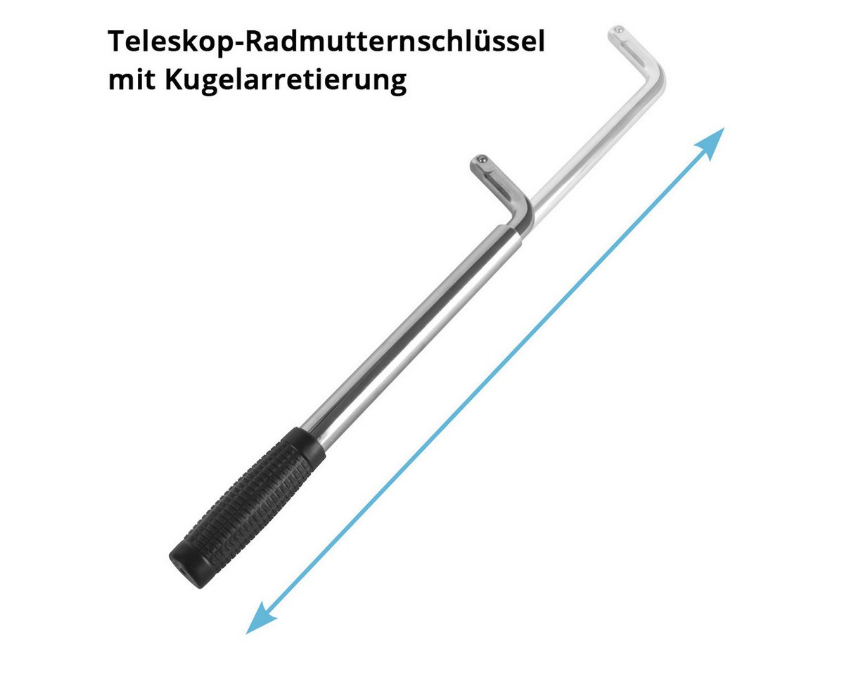 STAHLWERK Wagenheber Scherenwagenheber 2t Reifenwechsel Set Reifendruckprüfer Handschuhe
