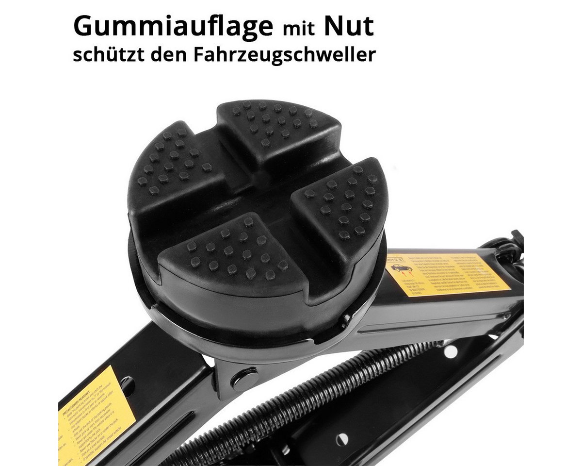 STAHLWERK Wagenheber Scherenwagenheber 2t Reifenwechsel Set Reifendruckprüfer Handschuhe Bild 3