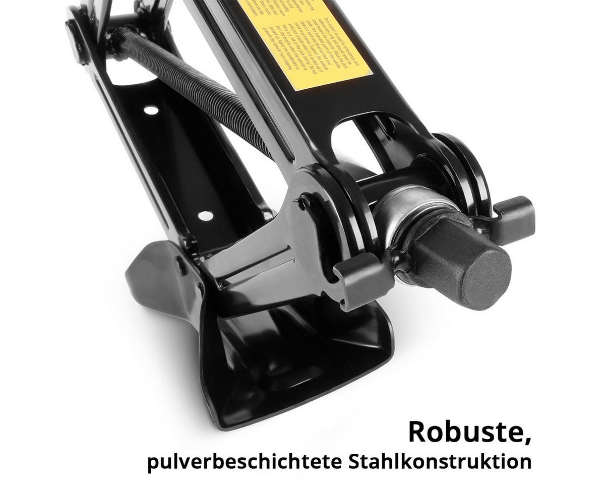 STAHLWERK Wagenheber Scherenwagenheber 2t Reifenwechsel Set Reifendruckprüfer Handschuhe Bild 4