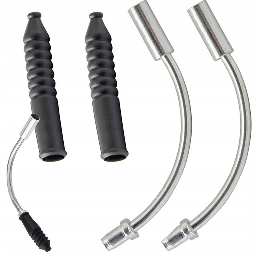 VERK GROUP Bremszug 2er Set V-Brake Bremszugführung Bremsnudel Aluminium 90° (Set, 2-St), 90° Bremszugführung, Inklusive Gummischutz Bild 2