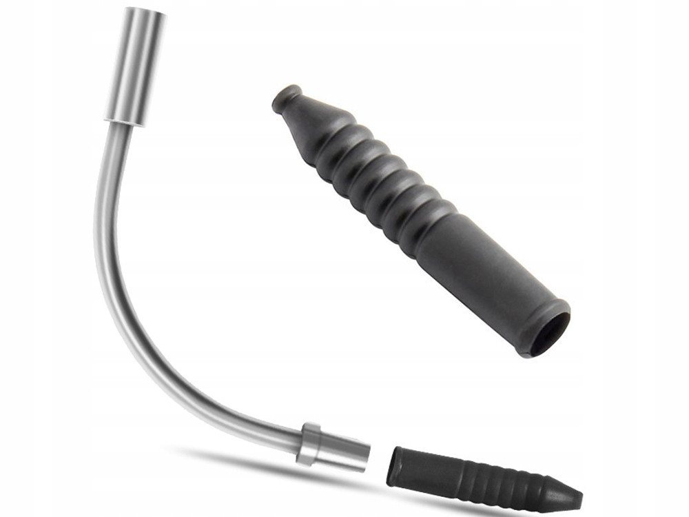 VERK GROUP Bremszug 2er Set V-Brake Bremszugführung Bremsnudel Aluminium 90° (Set, 2-St), 90° Bremszugführung, Inklusive Gummischutz Bild 3