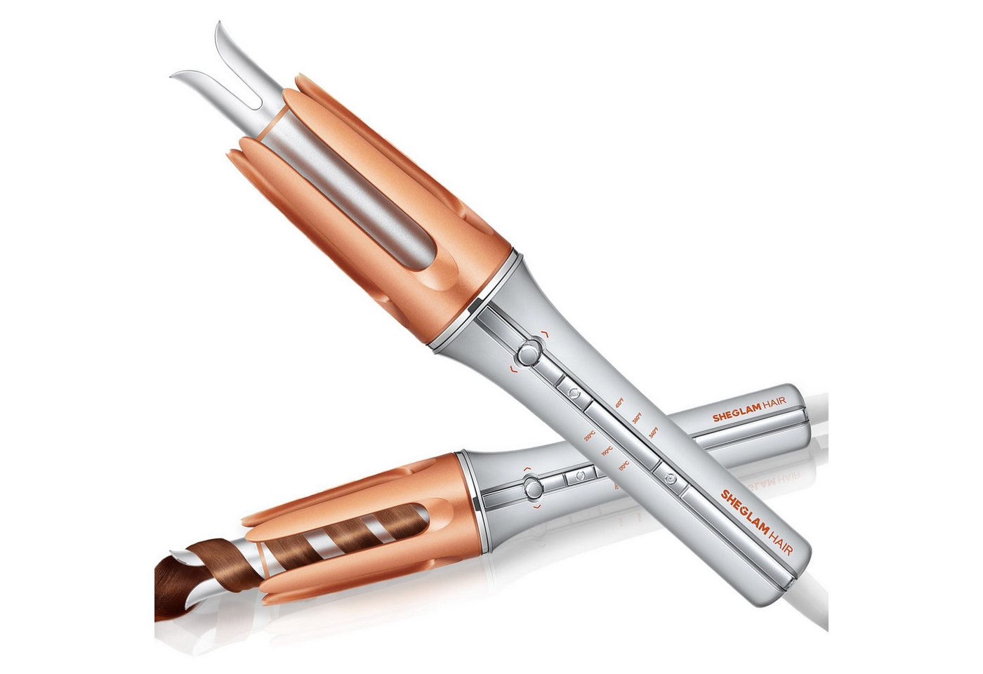 AIBISTAR Lockendreher Automatischer Lockendreher, 25/32 mm, 3 Stufen, Keramik, Isolierte Spitze – Anti-Verbrühung,Für feines, normales & dickes Haar Bild 2