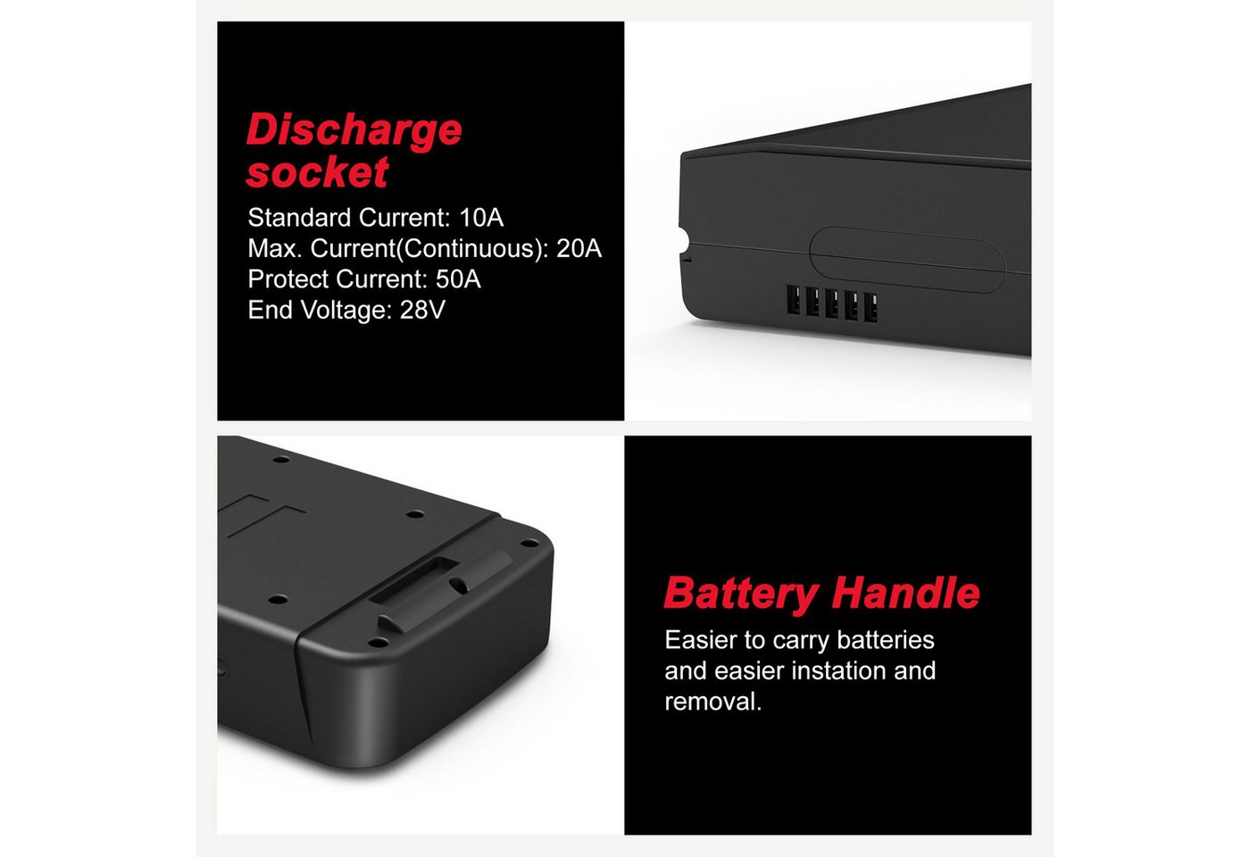 YOSE POWER Ebike Akku 36V 10,4Ah YJ156 für Samsung SDI3610E & BLAUPUNKT YJ1561004 E-Bike Akku 10400 mAh