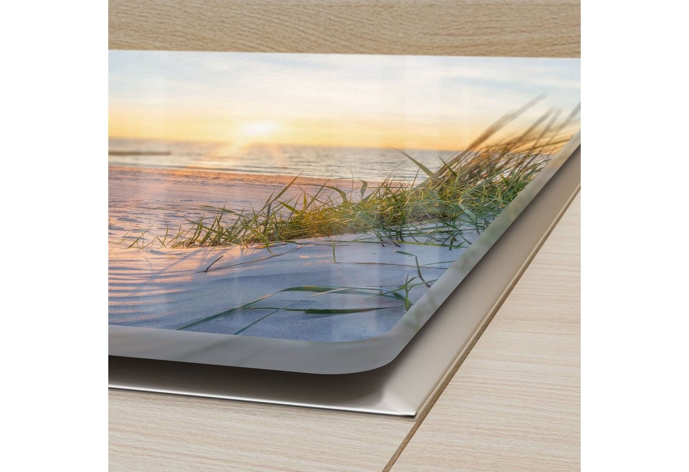 DEQORI Herdblende-/Abdeckplatte 'Abendsonne an der Ostsee', Glas, (1 tlg), Herdabdeckplatte Ceranfeld Herd Platte Abdeckung Glasplatte Bild 5