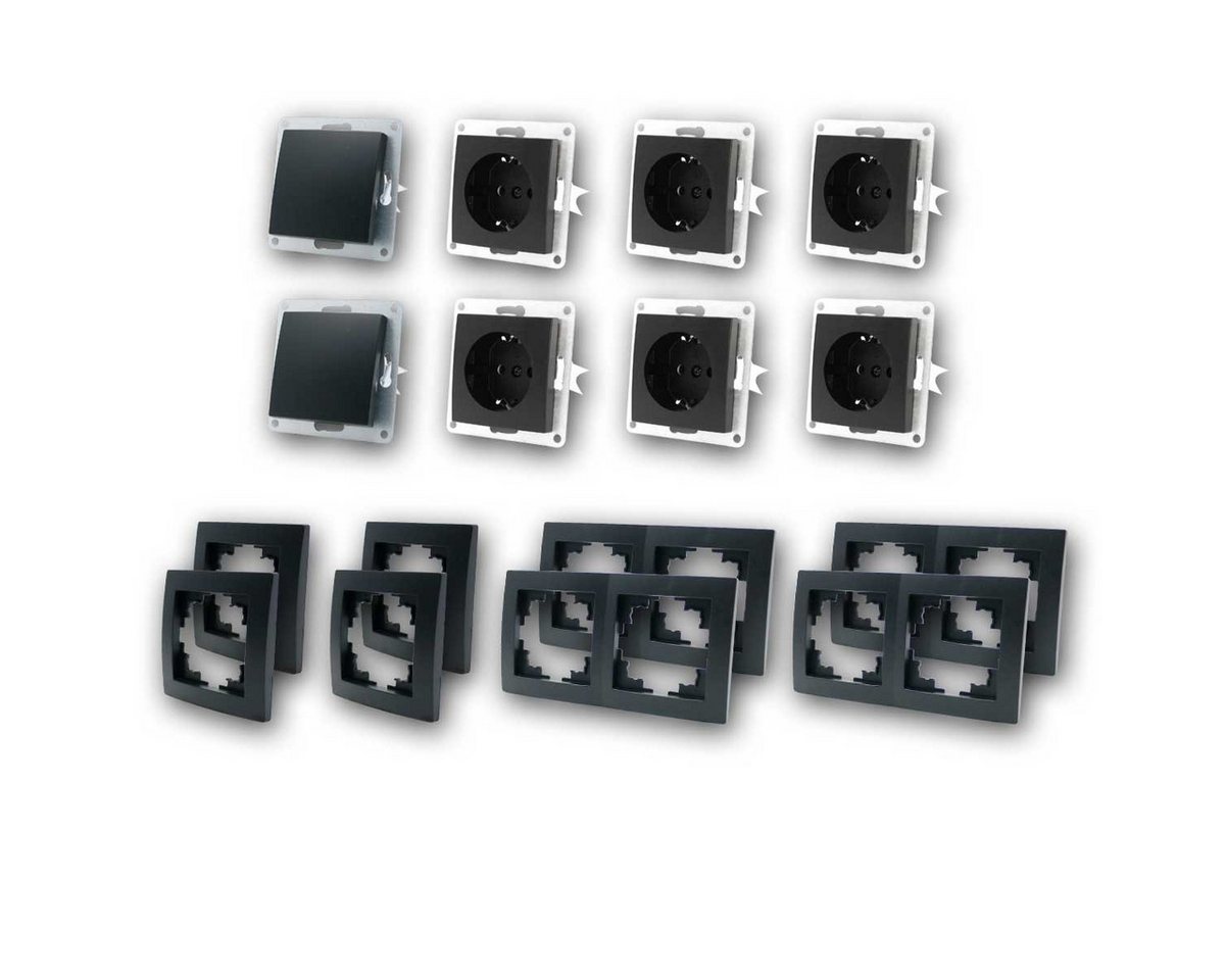 McPower FLAIR Set "Starter", 16-teilig, schwarz Unterputzschalter Bild 5
