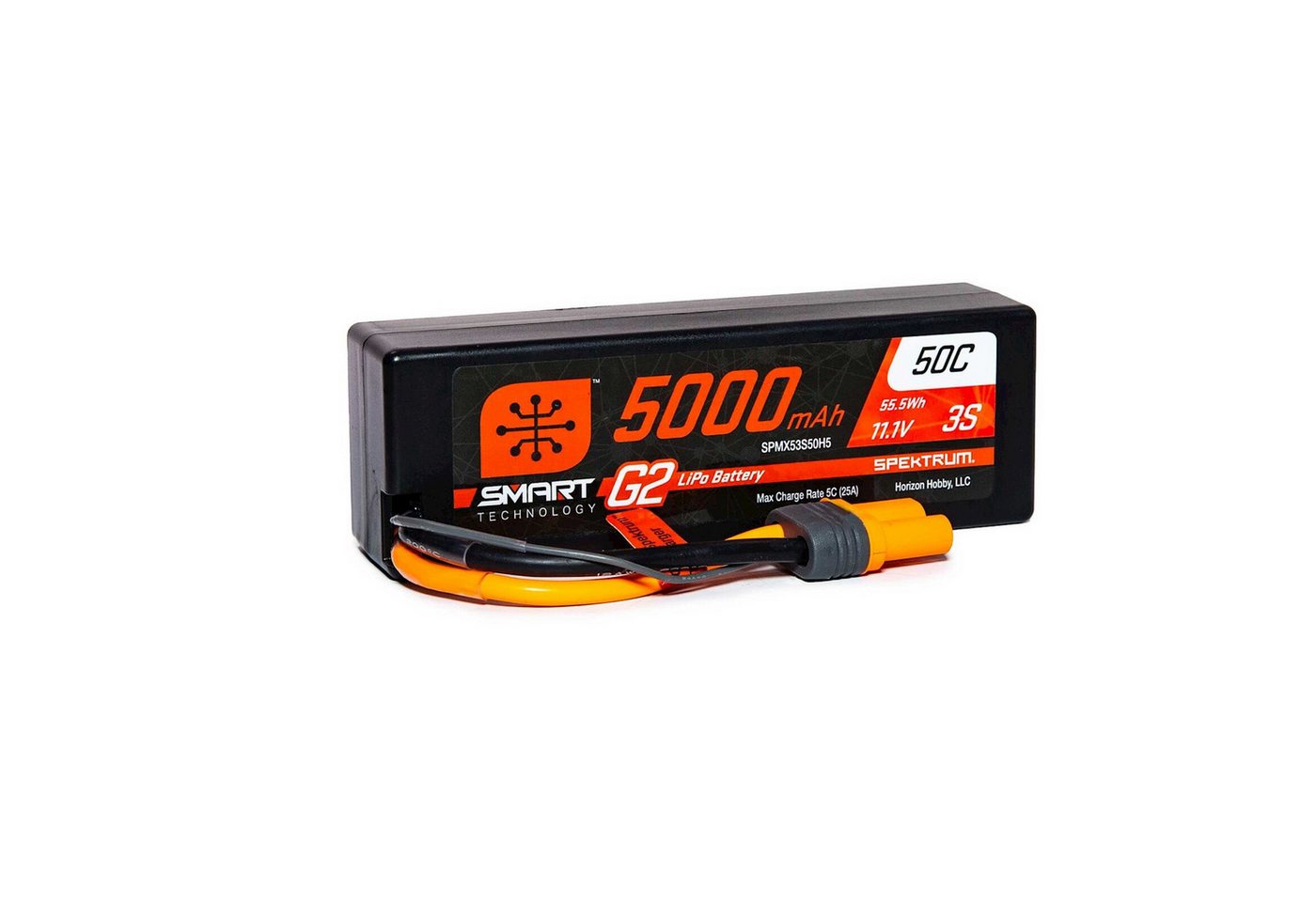 Spektrum Spektrum Lipo Akku 5000mAh 3S 11,1V Smart G2 50C Hard Case IC5 RC-Ladegerät
