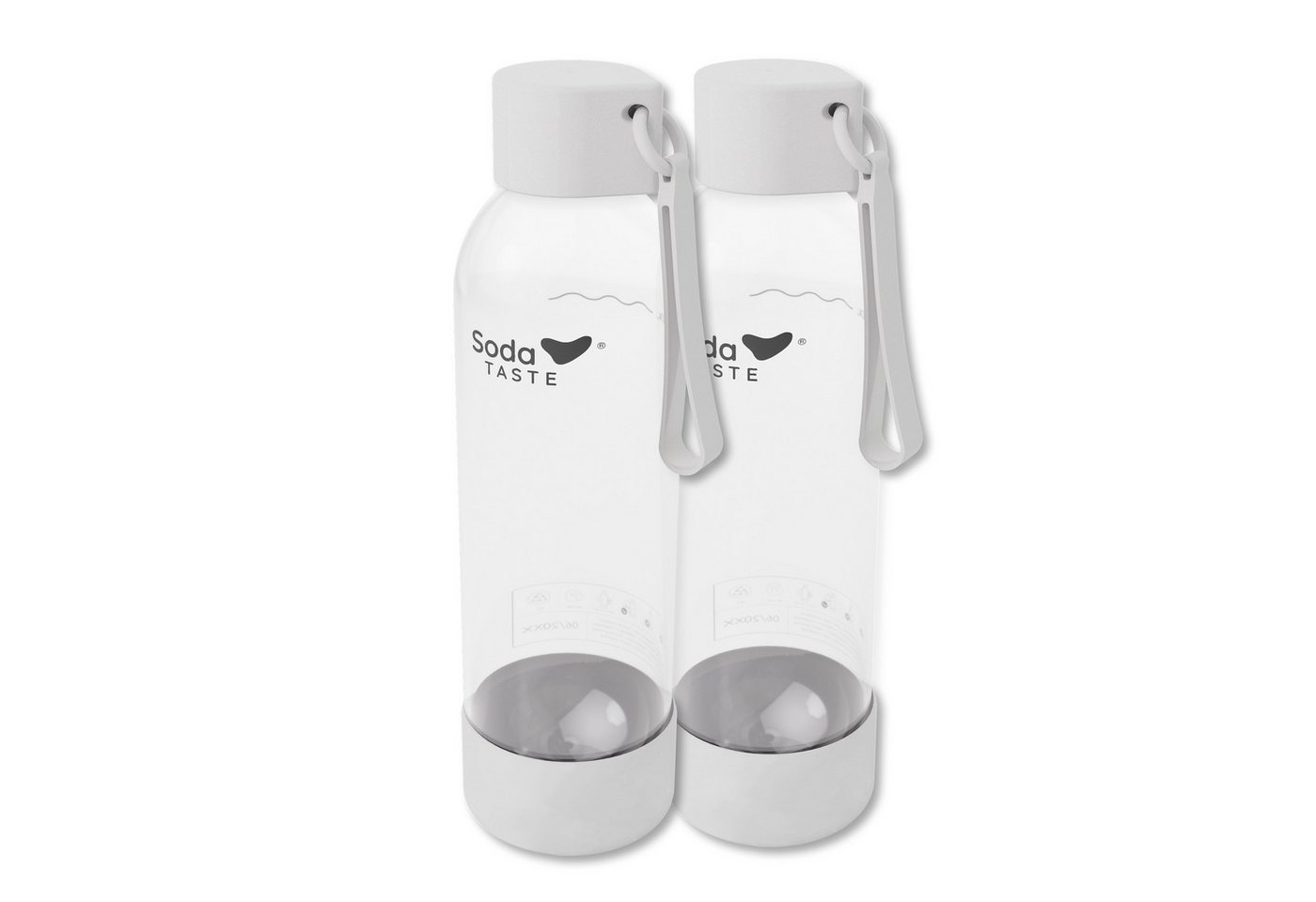 SodaTASTE Wassersprudler Mysoda Woody Wassersprudler – Premium Family-Set (Weiß), Biokomposit, 3x Flasche, Classic-Zylinder, Zitrone-Aroma Bild 2