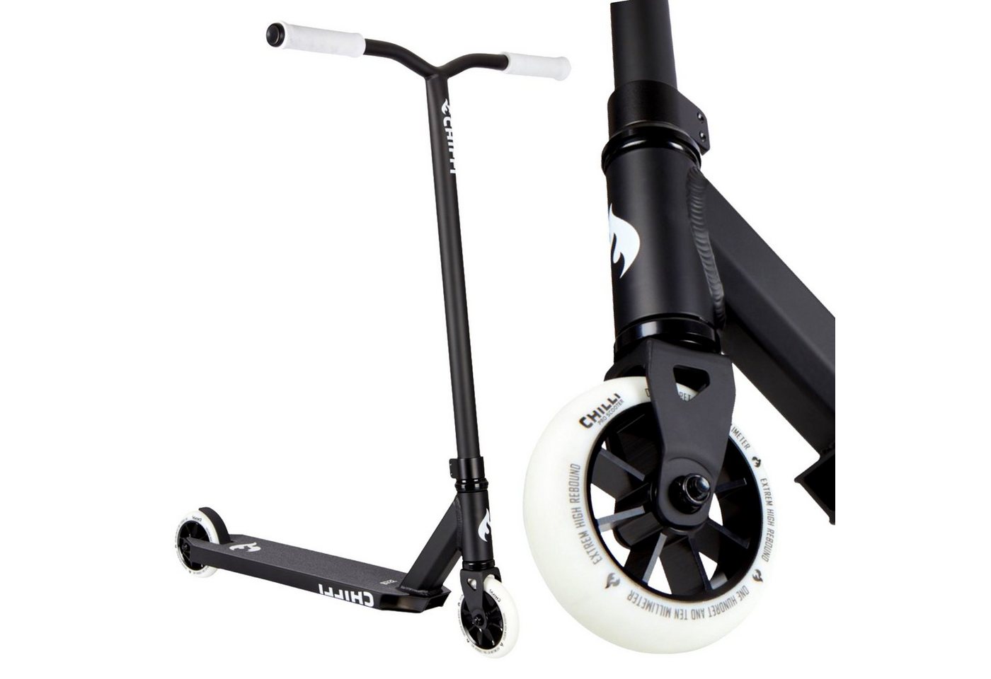 Chilli Pro Scooter Stuntscooter Chilli Pro Base Stunt-scooter H=82cm schwarz / weiß Bild 4