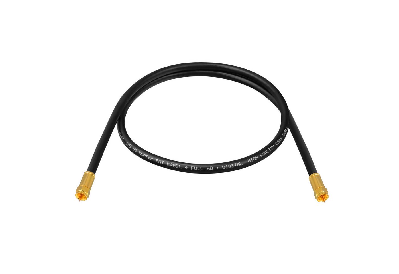 HB-DIGITAL SAT Anschlusskabel 135dB 5-Fach Reines Kupfer Kompressionssteckern SAT-Kabel, F-Kompressionsstecker, (300 cm) Bild 3