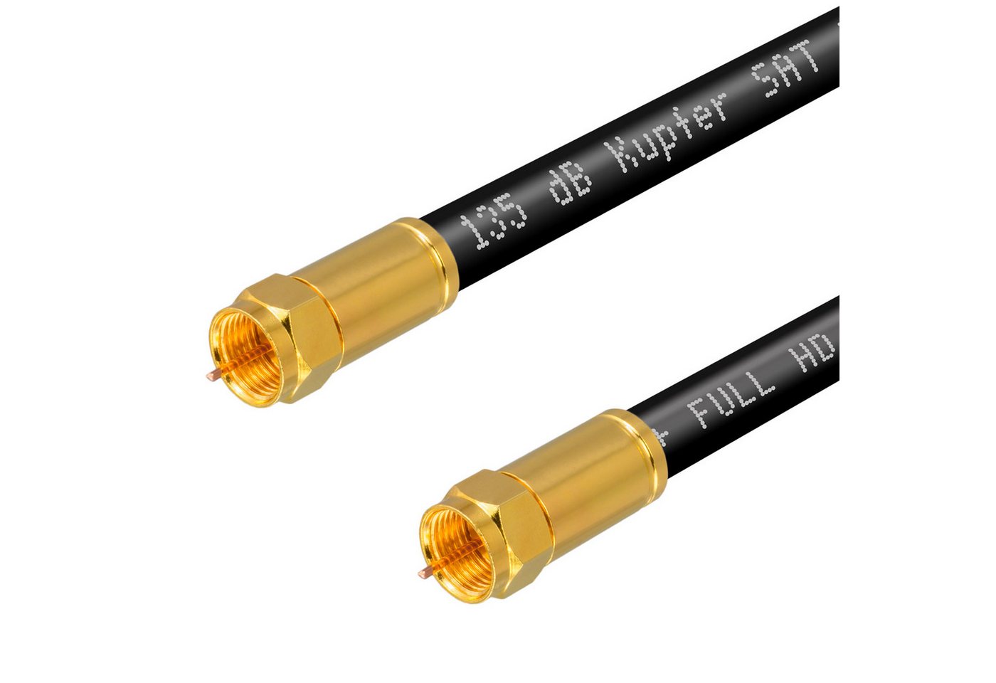 HB-DIGITAL SAT Anschlusskabel 135dB 5-Fach Reines Kupfer Kompressionssteckern SAT-Kabel, F-Kompressionsstecker, (500 cm) Bild 5