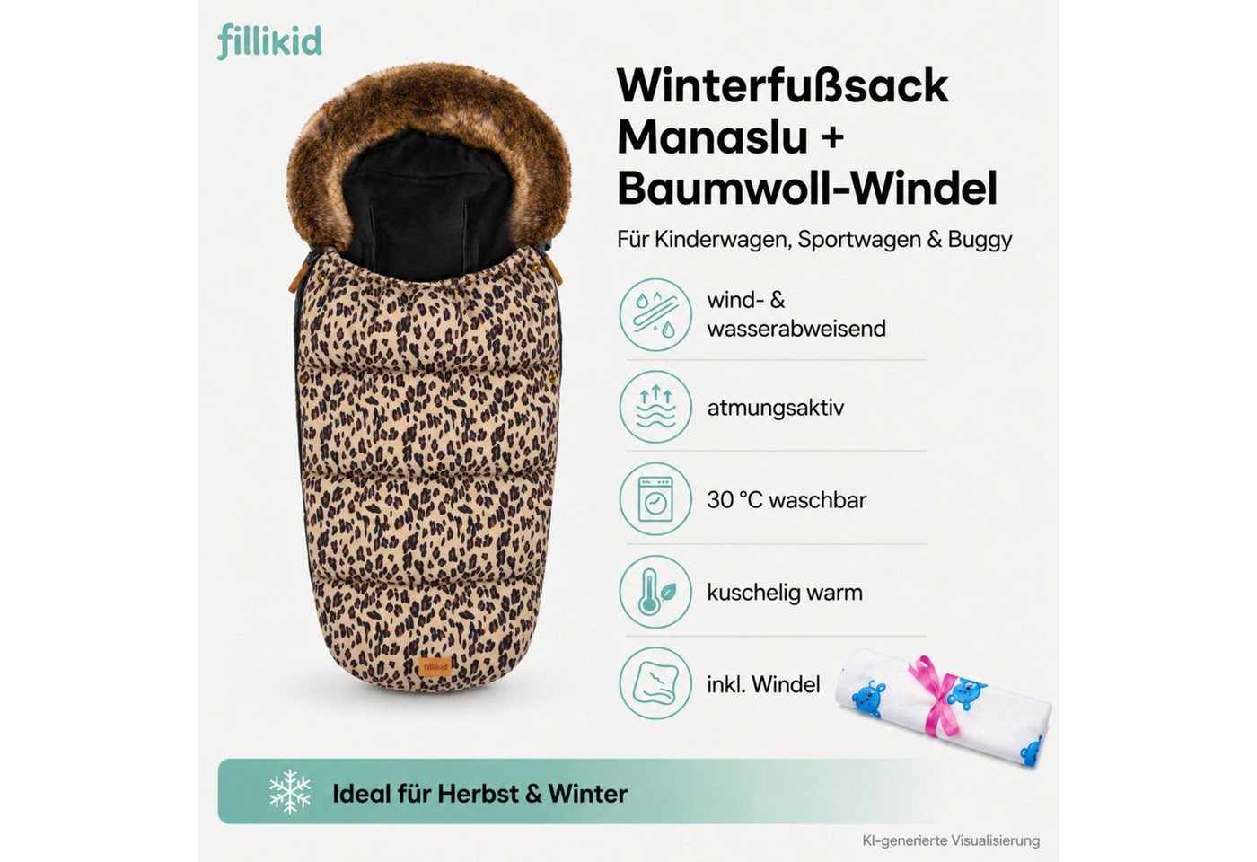 Fillikid Fußsack Winterfußsack Manaslu Reflect Exklusiv Bild 2
