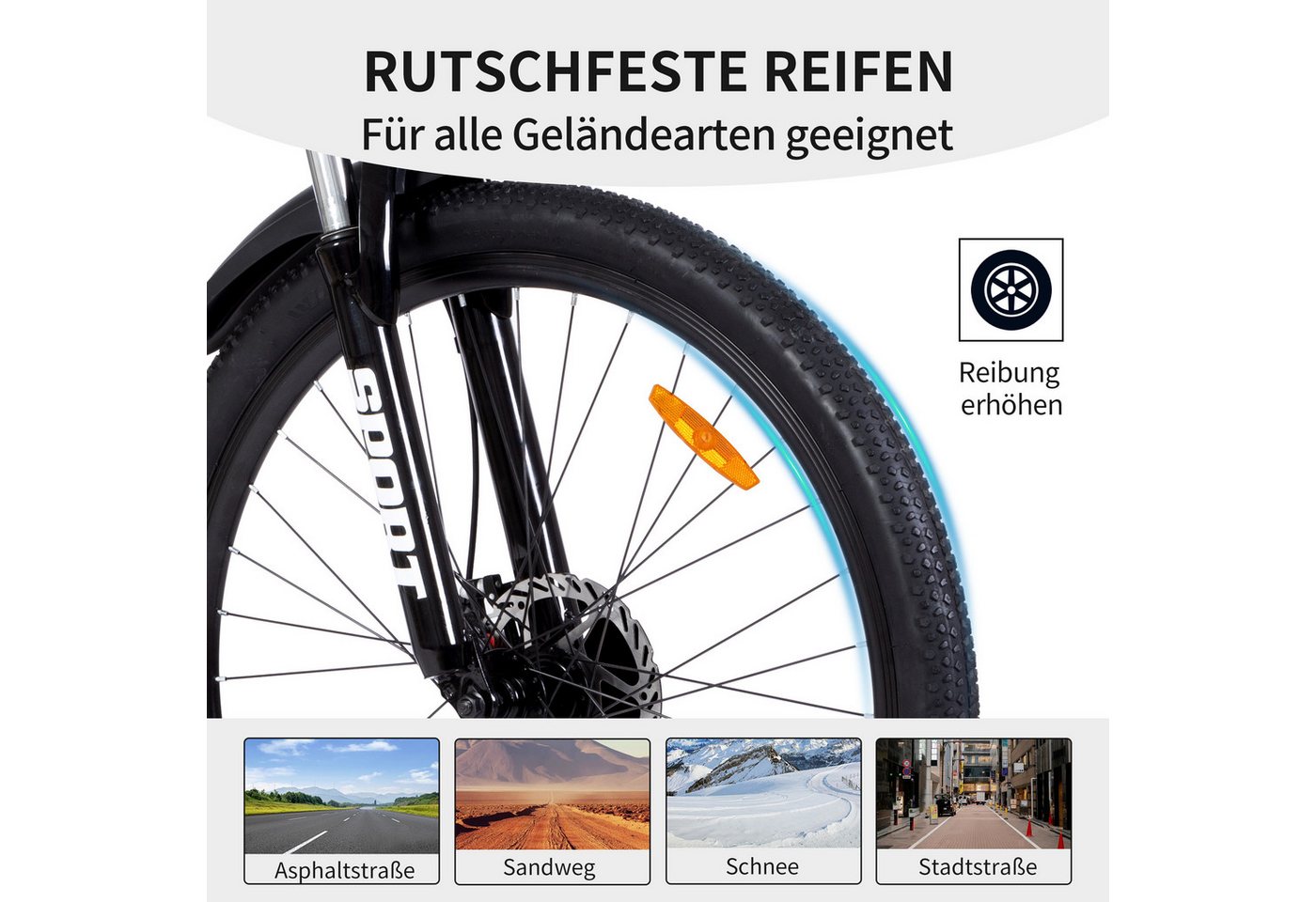 ROMICO Mountainbike 28 Zoll MTB mit Shimano Schaltung, Federgabel & Scheibenbremse, 21 Gang Shimano Tourney RD-TY300/200 Schaltwerk, Kettenschaltung, (Set), MTB, Shimano Tourney, 21-Gang, Kettenschaltung