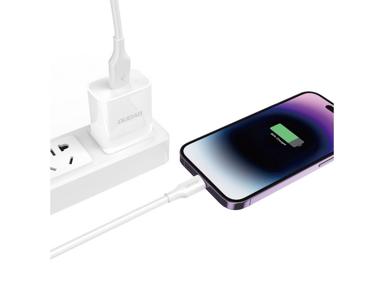 Dudao L2sL USB-Kabel, USB-A Stecker, Kompatibel mit iPhone (Kabel), USB-A auf iPhone-Kabel, 6A, 1,2 m