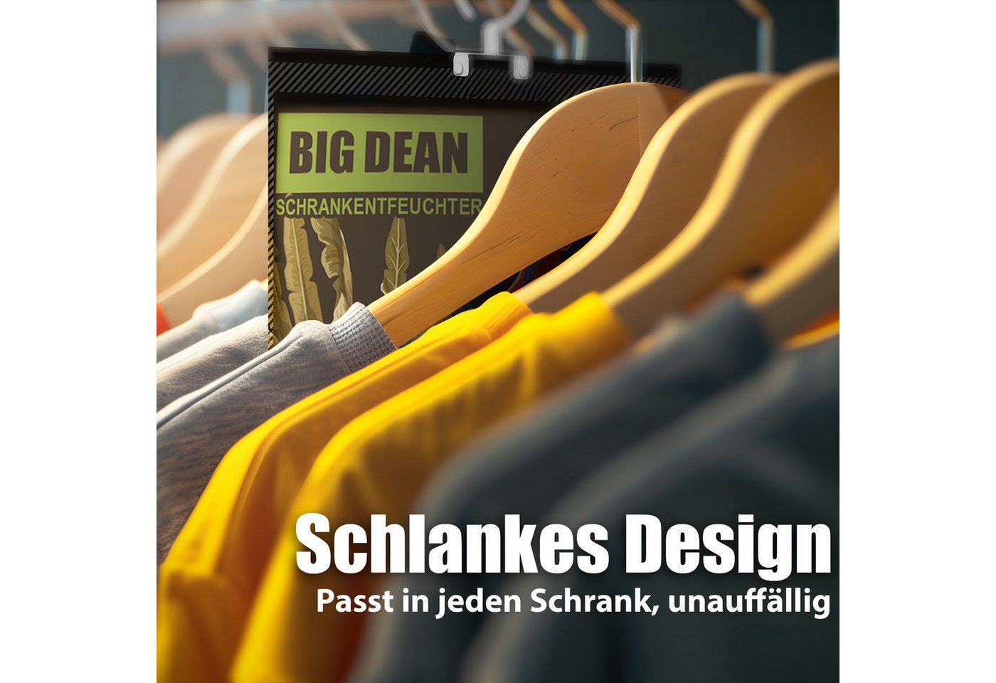 BigDean Luftentfeuchter 30er Pack XL Luftentfeuchter Kleiderschrank - je Beutel bis zu 450ml, für 5 m³ Räume, Entfeuchtung 0,01 l/Tag, Tank 0,45 l, Stromlos, Geräuschlos Bild 4