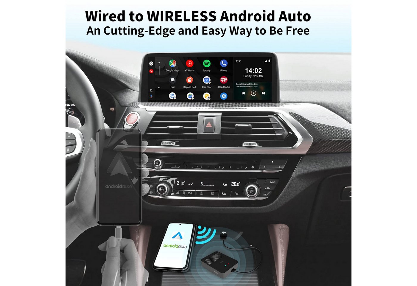 YI ATOTO AD3AA-BK Kabelloser Android-Auto-Adapter KFZ-Adapter Bild 3