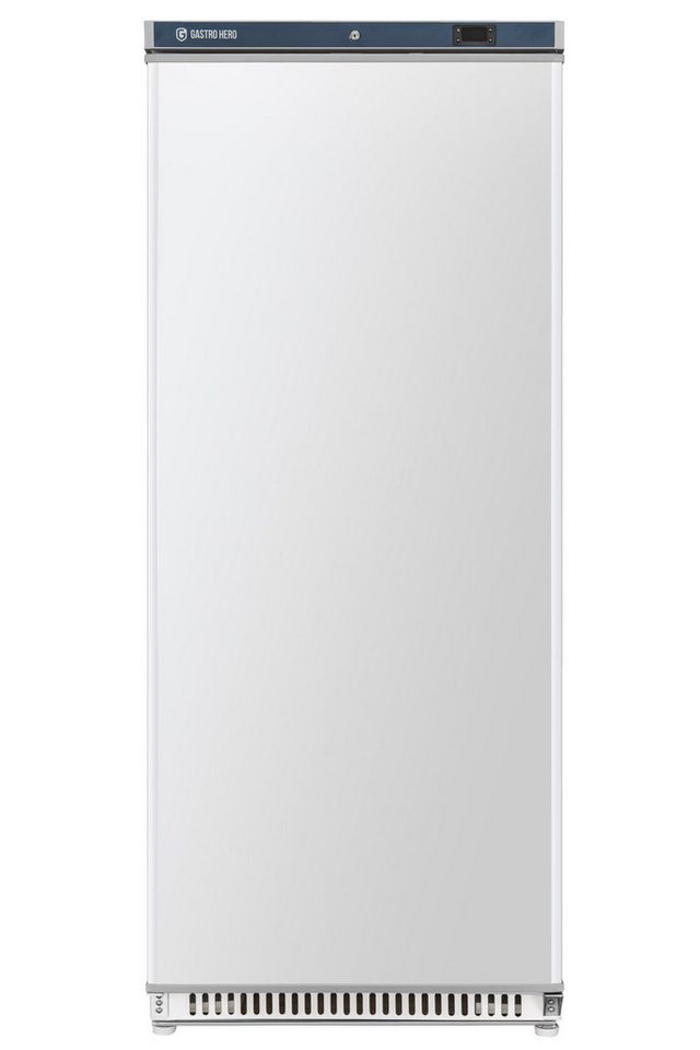 GastroHero Gefrierschrank Lagertiefkühlschrank ECO 600 562 Liter Weiß Umluftkühlung LTSE600, 190 cm hoch, 77.5 cm breit, geeignet für Umgebungstemperaturen bis 38 °C, R290
