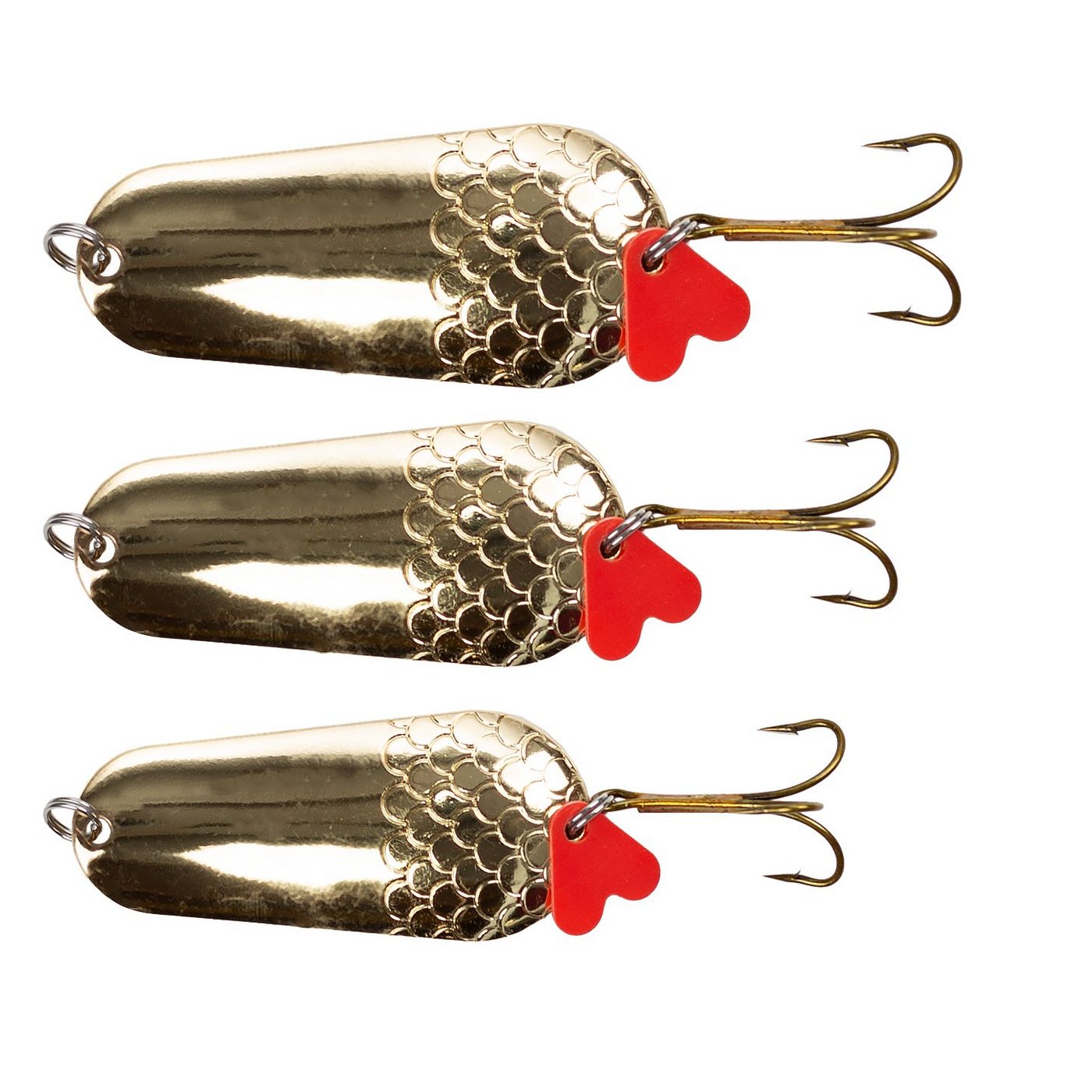 Zite Kunstköder Blinker-Set zum Raubfischangeln 16-34g Löffelblinker Gold 3 Stück Bild 4
