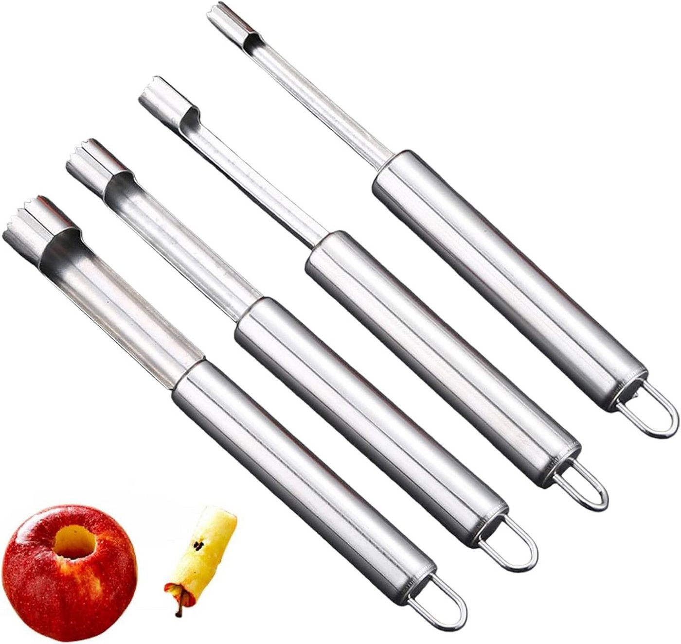 FELIXLEO Entkerner 4 Stück Apfelentkerner Edelstahl Apfelausstecher Set, (1-tlg)