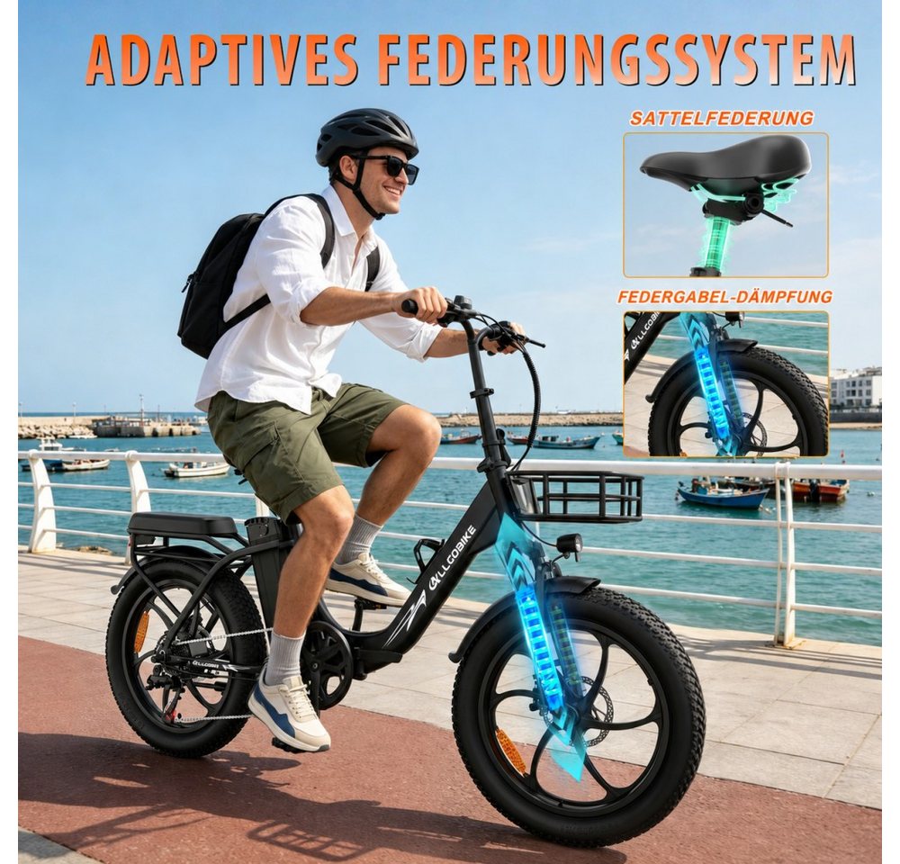 SSY E-Bike modernes City-E-Bike, Mittelmotor, (36V 15Ah Lithium-Akku), Shimano 7-Gang-Schaltung Bild 5