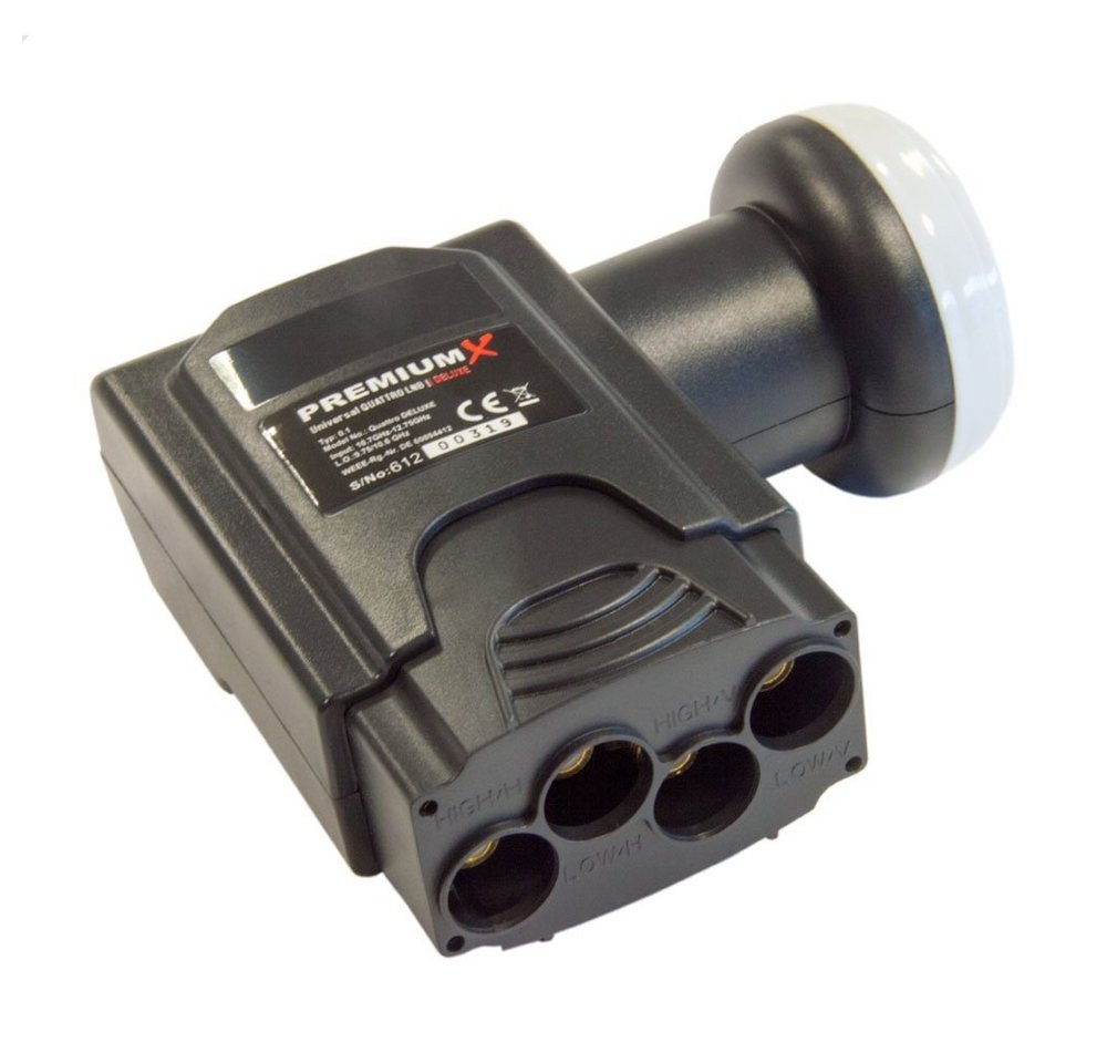 PremiumX SAT-Multischalter Multischalter PXMS-5/8 mit Netzteil Deluxe Quattro LNB 0,1dB 4K 8K