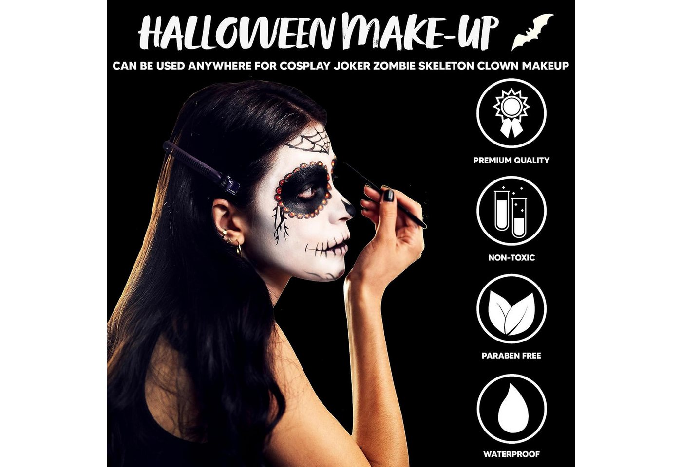 JOYIN Theaterschminke JOYIN 36-tlg. Halloween Schminke Set mit Kunstblut für Cosplay (1-tlg) Bild 3