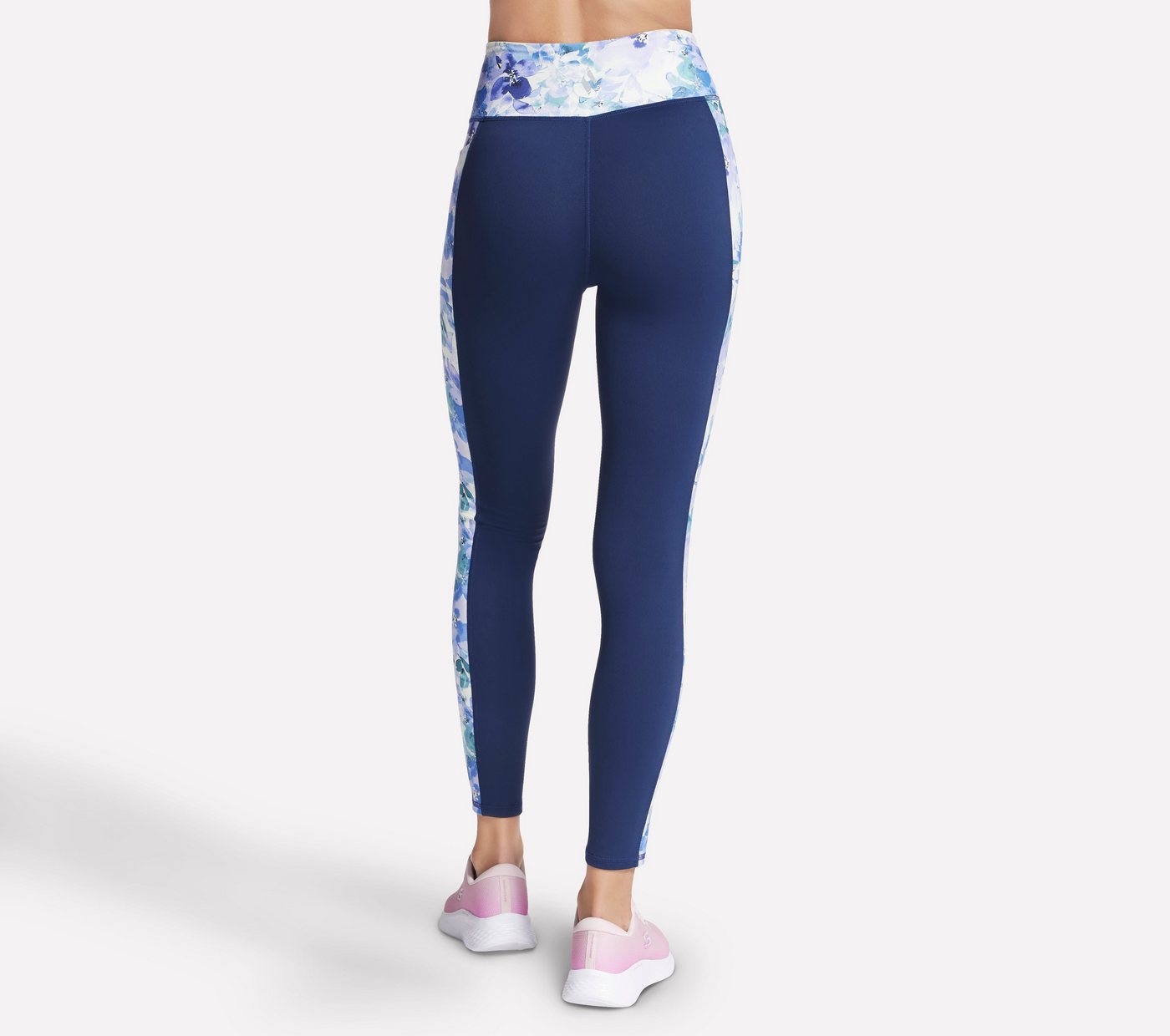 Skechers Funktionstights BLUE SEASCAPE FLORAL aus Nylon und Elasthan, elastisches Material, auch in großen Größen