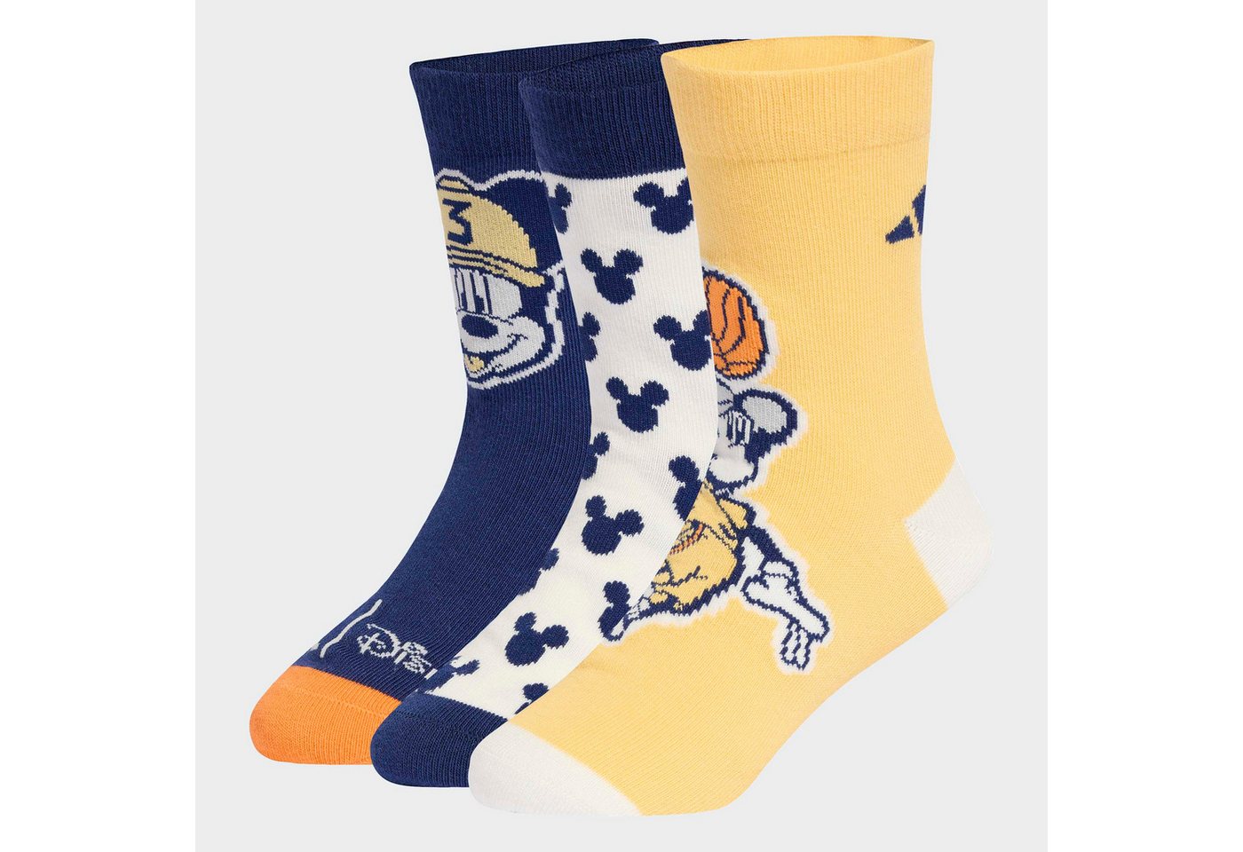 adidas Performance Funktionssocken ADIDAS DISNEY MICKY MAUS (3-Paar) für Kinder, Dreierpack