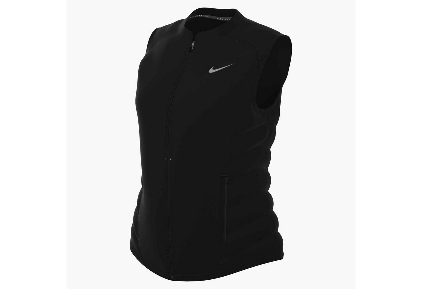 Nike Funktionsweste W NK TEMPO RPL WRM VEST mit minimalistischem Kragen, wasserabweisend, pflegeleicht