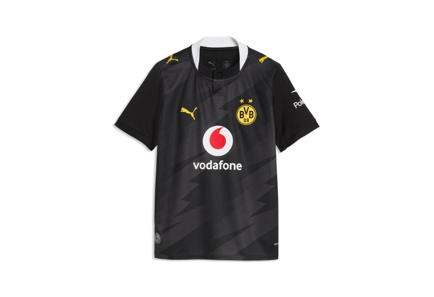 PUMA Fußballtrikot BVB AWAY JERSEY REPLICA JR für Jugendliche, mit DryCELL-Technologie, atmungsaktiv