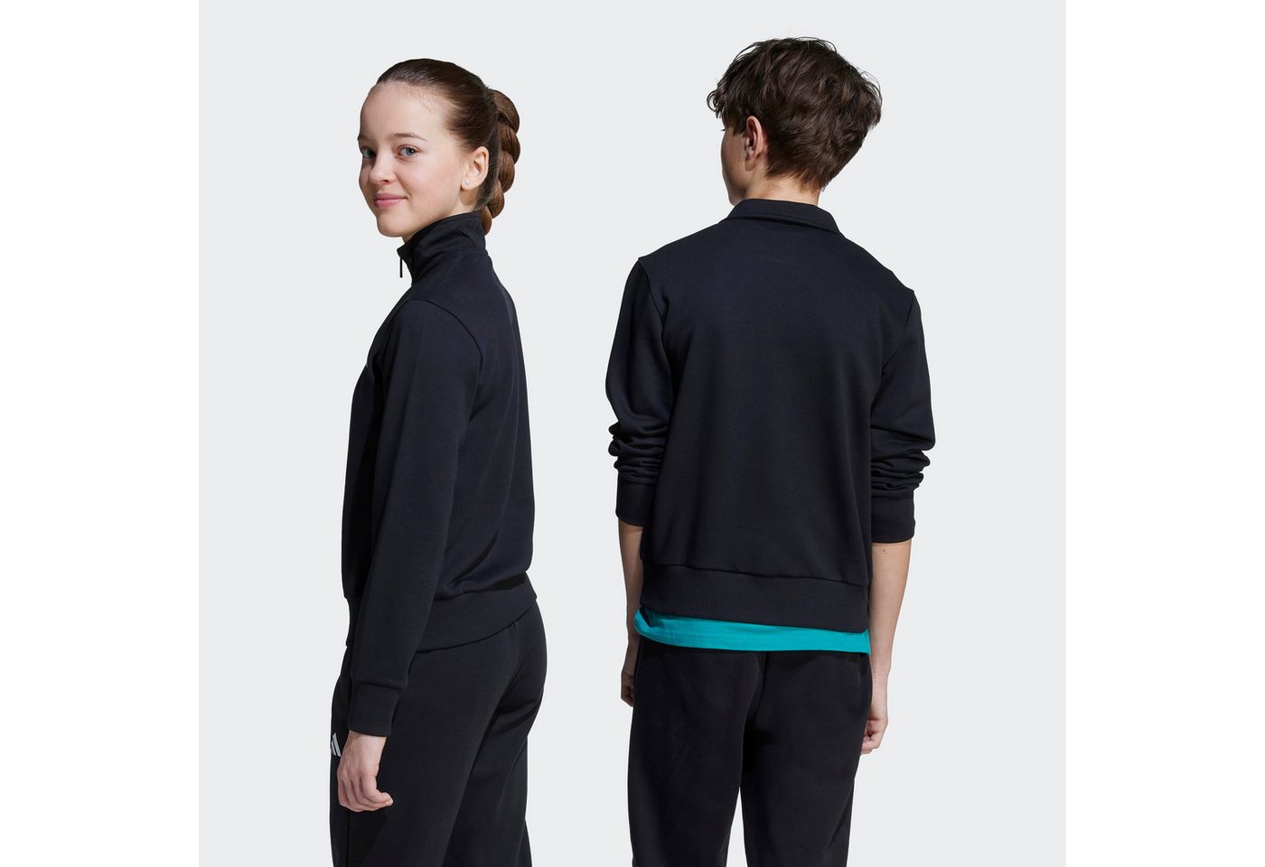 adidas Sportswear Trainingsshirt ESSENTIALS HALF-ZIP KINDER für Kinder und Teens, mit halbhohem Reißverschluss