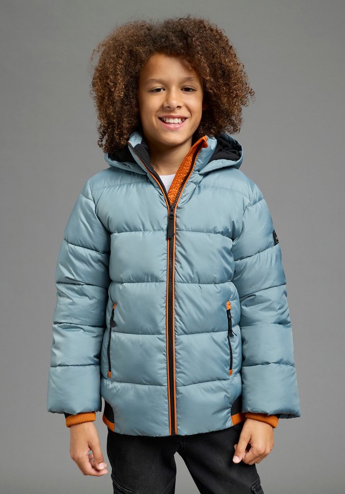 Bruno Banani Outdoorjacke BRUNO BANANI Steppjacke mit modischen Rib-Bündchen Warme Jacke mit Kapuze, Fleecefutter, windabweisend, wasserabweisend Bild 5