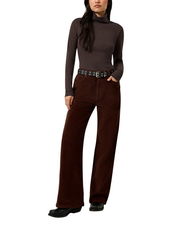 QS Rollkragenshirt Langarmshirt mit Rolli / Baumwolle