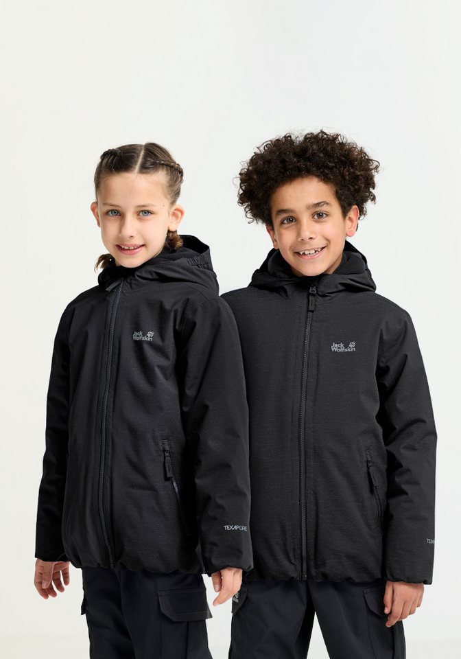 Jack Wolfskin Outdoorjacke GO GLOW JKT K für Kinder, mit TEXAPORE 2L, wasserdicht, winddicht, gefüttert
