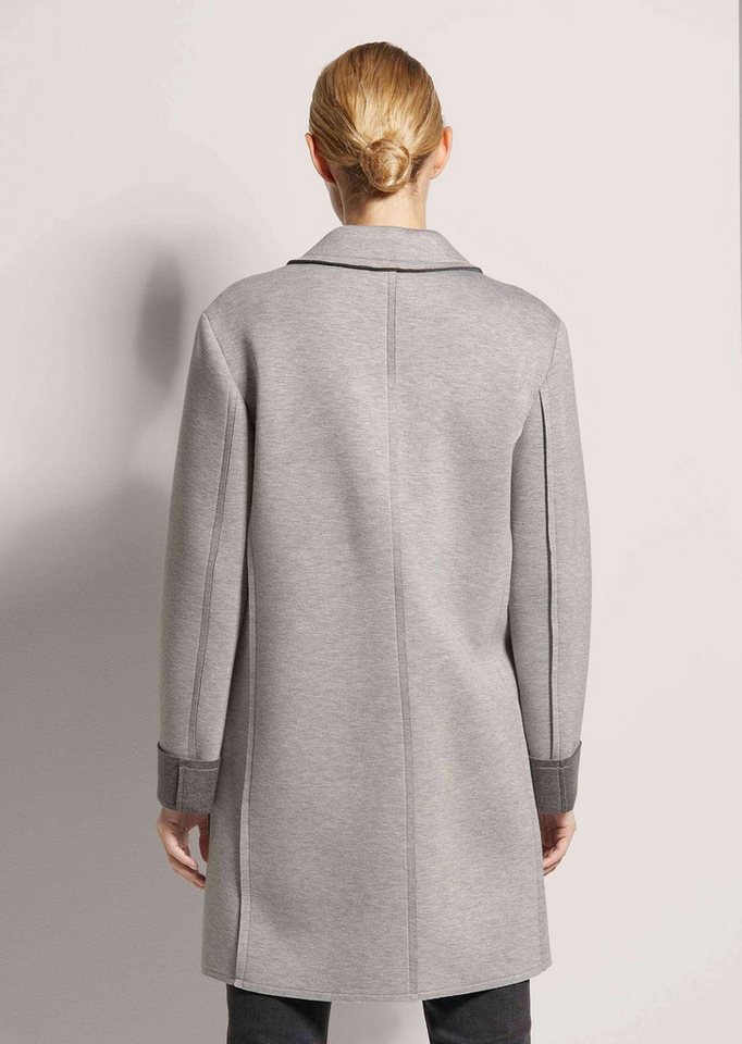 MADELEINE Outdoorjacke Modische Longjacke aus Baumwollmix Uni-Design mit Reverskragen und offener Kantenverarbeitung Bild 2