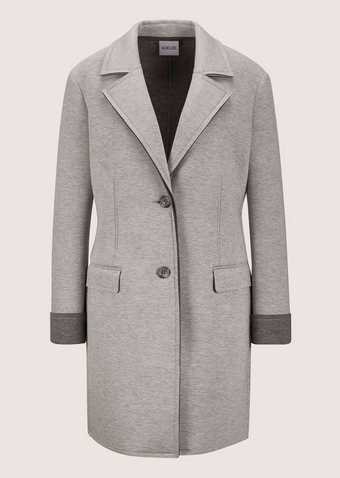 MADELEINE Outdoorjacke Modische Longjacke aus Baumwollmix Uni-Design mit Reverskragen und offener Kantenverarbeitung Bild 4