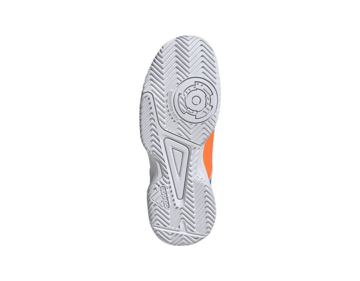 adidas Performance Hallen-Indoorschuhe Court Stabil 2025 orange/blau Kinder Badmintonschuh Bild 2